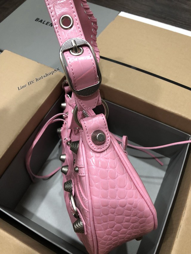 Balenciaga專櫃爆款機車包系列肩背女包 巴黎世家Le Cagole半月牙腋下包餃子包 fyj1935